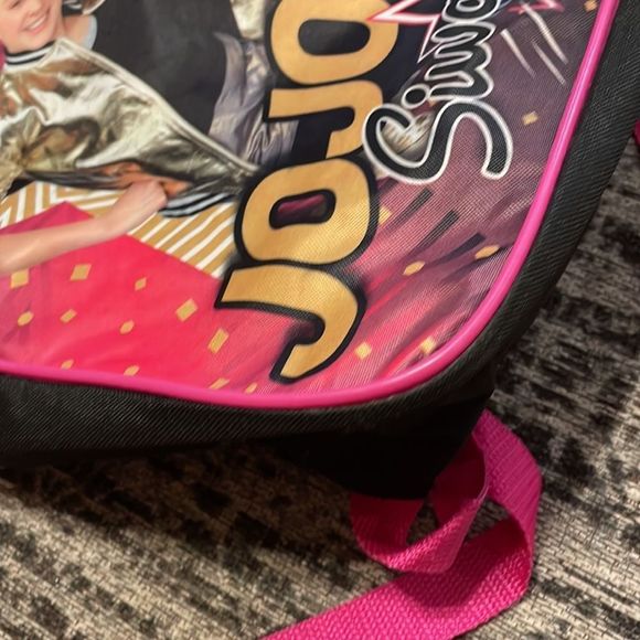 •JOJO SIWA• BLACK/PINK LARGE POCKET BACKPACK/BOOKBAG EUC - Picture 11 of 11